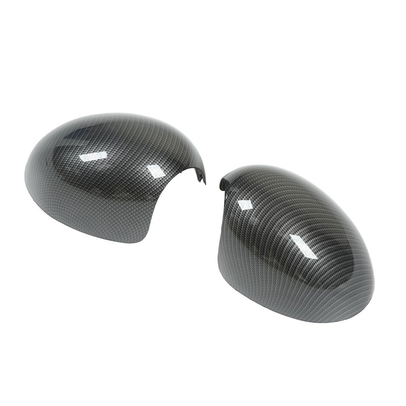 2 Pcs Door Side Rearview Mirror Cover Cap Carbon Fiber