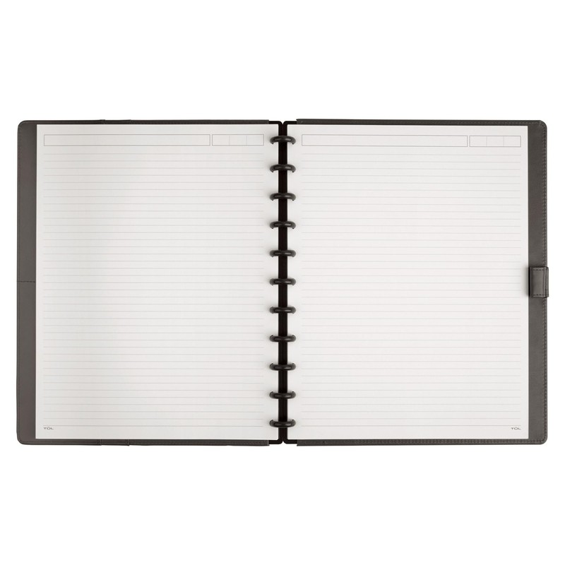 TUL® Custom Note-Taking System Discbound Notebook With Leather Cover, Letter