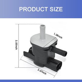 getfay 1 PC Waterproof Vacuum Purge Valve Solenoid, Vehicle Purge Valve Solenoid, OEM #136200-7010 90910-12276 Purge Valve Replacement, Compatible with Scion Mazda Pontiac Lexus (Black)