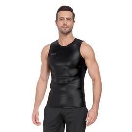 KMT Wetsuit Vest Men, Sleeveless Wetsuits Upgrade CR Neoprene 2mm Wet Suit for Water Sports Kayaking Swimming Surfing Snorkeling Diving, Pull Over XX-Large