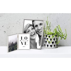 walther Design Picture Frame Silver 2X 10x15 cm Chloe Portrait Frame WD115S