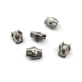 304 Stainless Steel Wire Rope Clip Cable Rope Single clamp M4 Pack of 16 Pieces