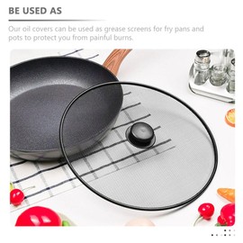 BESTonZON Anti-oil Splash Pot Lid Kitchen Splatter Guards for Frying Small Loaf Tin Oil Splatter Guard Frying Grease Cover Bacon Grease Splatter Screen Stainless
