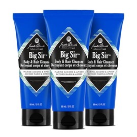 Jack Black Big Sir Body & Hair Cleanser, 3 Fl Oz (Pack of 3) – Marine Accord & Amber – Mens Body Wash, Mens Shampoo, Skin Care, Hair Care, Body Wash Men, Sulfate–Free, TSA Travel Size