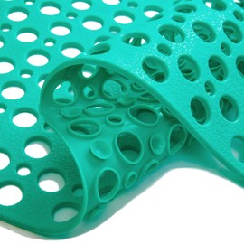 Nonslip Bathtub Mat Extra Soft TPE Bath Mat for Kids, Machine Washable Bathroom Shower Mat, Smooth/Non-Textured Tubs Only, 30L x 17W Inch (Dark Green)