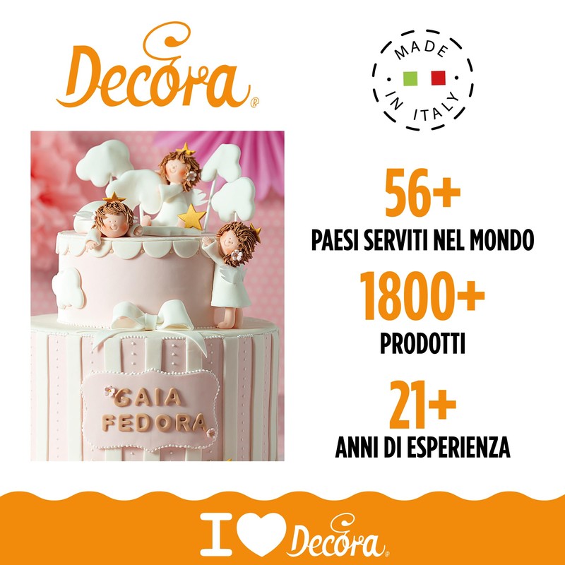 Decora Decorazioni di Zucchero Fiorellini Piccoli, Rosa - 1 Confezione