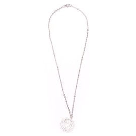 Myga Silver 7 Chakras Pendant Necklace for Women and Men - Solar Plexus Chakra