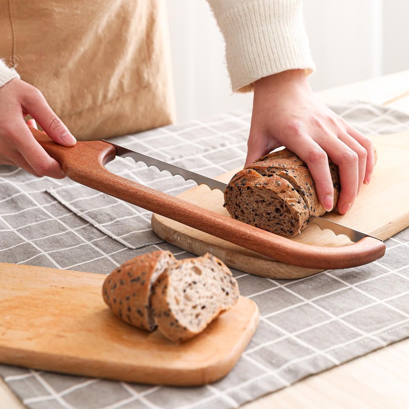 FYLFOTA Bread Saw for Homemade Bread, Sourdough Bread Knife Slicer