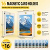 16Pcs 35PT Magnetic Card Holder, Clear Acrylic Trading Card Protector