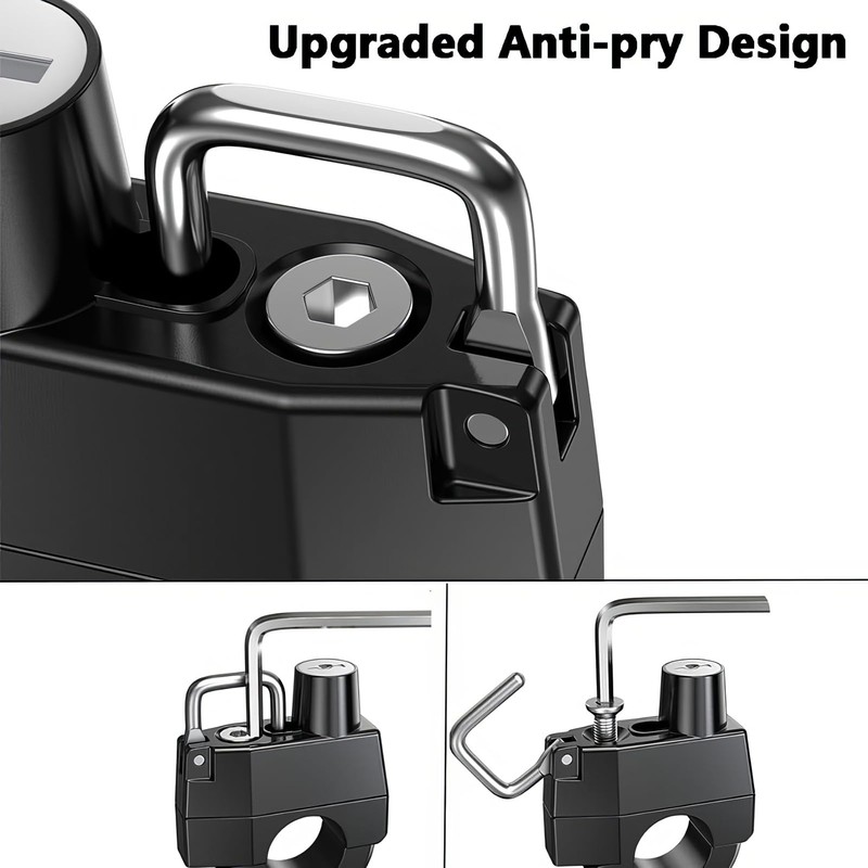 Baceyong Motorcycle Bike Helmet Lock,Anti-theft Fixed Multi-function Lock