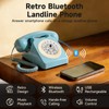 Bluetooth Landline Phone for Cell Phone, Retro Wireless Home Phones,Blue