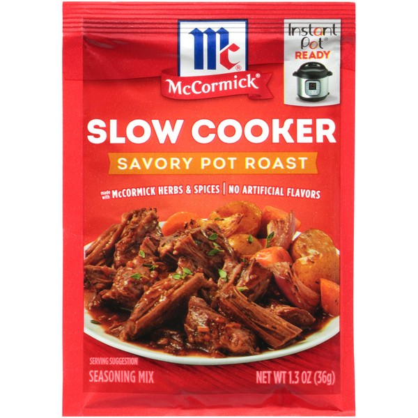 McCormick Slow Cookers Savory Pot Roast Seasoning Mix, 1.3 oz, Pack of 12