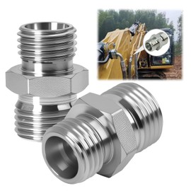 2 Pcs Hydraulic Adapter Fittings M14 to M16, Compatible with Mini Excavator Threaded Design for Easy Installation