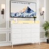 ELYKEN White LED Dresser for Bedroom, 50‘’W Dresser with 12