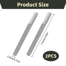 2 Pcs Podiatry Nail File Metal Set, Thick Toenail File Dual Sided Coarse and Fine Grit, Stainless Steel Autoclavable Toe Nail File, Manicure Tool for Callus Removal, Podiatry & Personal Foot Care