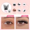 Mixed Size C Curl Individual False Eyelashes, 1 Set Natural