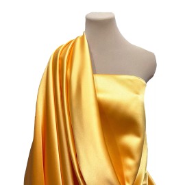 SATIN POLYESTER  REGAL GOLD.. FABRIC BTY DRESSES, FORMAL WEAR , PAGEANT,