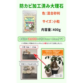 KSC04-MIX Mildew Treated Marble Keepstone Mixed Gravel Small 14.1 oz (400 g) Decorative Stone Mixed