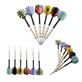 HRLORK 18 Packs Darts Set Professional Darts Set Steel Tip Darts Nylon Shafts Darts Stems and Flights