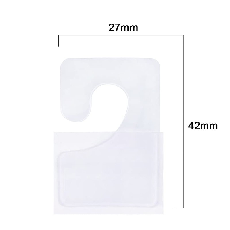 Jomevia Clear Self Adhesive Hang Tabs Hooks Plastic Display Hand
