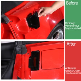 Moittellc Car Exterior Door Handle Bowl Sticker Covers Compatible with Chevy Corvette C6 2005-2013, Door HandleCup Anti-Scratch Decorate Protector Sticker Accessories (Glossy Black)