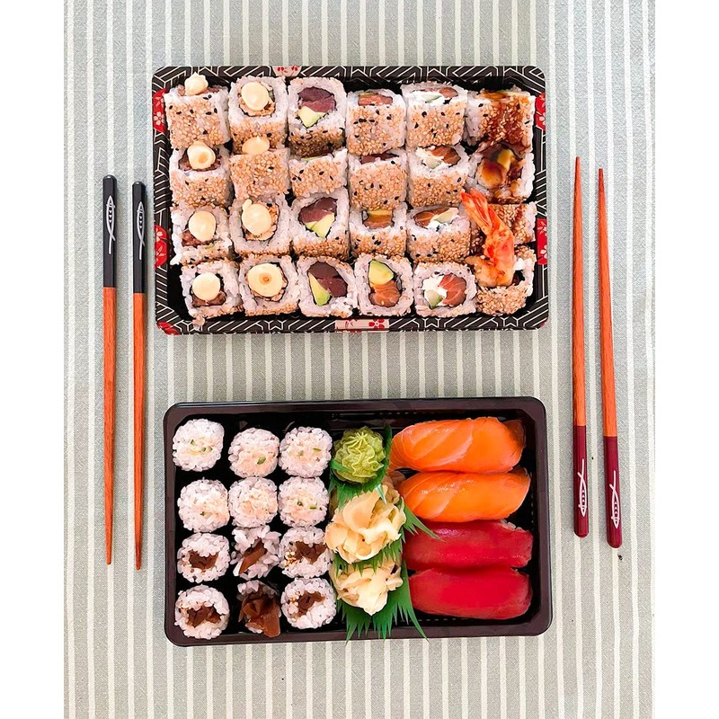 SASIA - 5 Pairs | Wooden Chopsticks | Reusable and