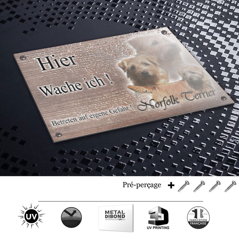 Norfolk Terrier Dog or Warning Sign 30 cm