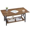 GreenForest Coffee Table Large 43.3 x 23.6 inch Farmhouse Rustic