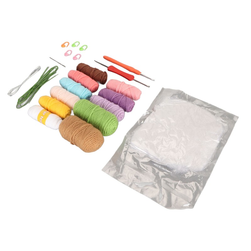 Crochet Starter Kit Educational Colorful DIY Craft Supplies Crochet Potted