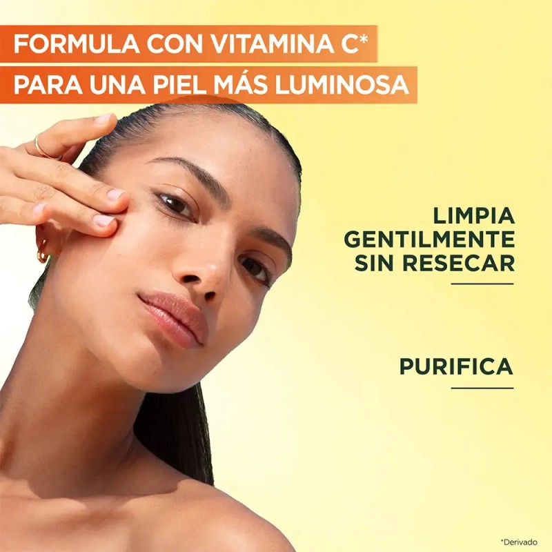 Garnier Skin Active Gel Limpiador Facial con Vitamina C, Piel