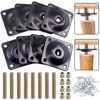 Rustark 8 Sets M8 Furniture Leg Mounting Plates, 5/16" Heavy
