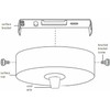 LEDSone 95mm Lighting Fixture Ceiling Plate Bracket Fitting Ceiling Rose