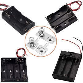 Cutelec 10Pairs Battery Springs AA Battery Negative to Positive Conversion Spring Contact Nickle Plated 12x12mm and 12x26.5mm