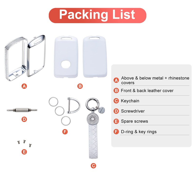 SHANGHONG Compatible with Mazda Key Fob Cover with Keychain Leather