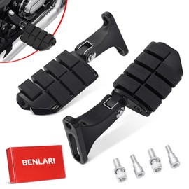 Benlari Passenger Foot Pegs, Passenger Mini Footboard Footpegs Fit for Harley Davidson Touring Road King Electra Glide Road Glide Street Glide 1993-2025 (Black)