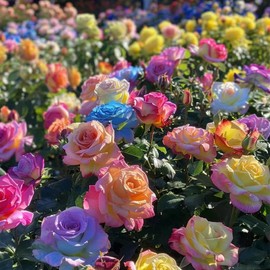 200+Rainbow Rose Seeds for Planting-Rare Rose Wildflower Seeds for Great Wedding Gardening Gifts