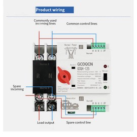 2P Automatic Transfer Switch, 110V Rated Operating Voltage, 100A Rated Operating Current 50HZ/60HZ GDAE10 Dual Power Mini Controller, 690V Insulation Voltage (2P PC Level)