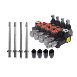 kimllier 4 Spool Hydraulic Valve 11GPM 3625PSI Hydraulic Directional Control Valve SAE Ports Double Acting Valve