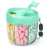 AMOOS Cute Pill Dispenser with 7 Large Compartments, Portable Pill