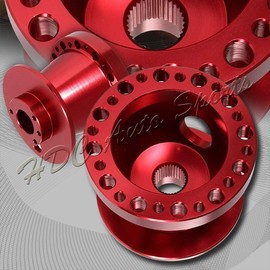 HDC Autosports For 1996-2000 Honda Civic T-6061 Red Aluminum Steering Wheel 6-Hole HUB Adapter