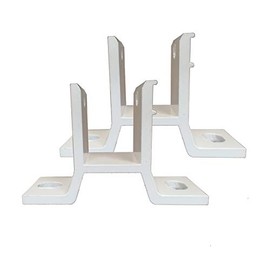 ALEKO 2HBRAWNING Replacement Wall Mounting Bracket for Retractable Awnings - White Lot of 2