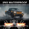 GZLDZN 4-Led Emergency Strobe Light, Amber Slim Waterproof Warning Hazard