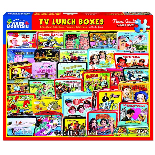 White Mountain TV Lunch Boxes - 1000 Piece Jigsaw Puzzle