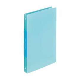 LIHIT LAB SOERU N8501-14 File Clear Book, A4 Replacement Type, 30 Holes, 15 Pockets, Ice Blue