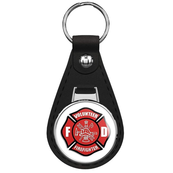 PRS Vinyl Red VOLUNTEER FIREFIGHTER Maltese Cross (fire fighter fireman)