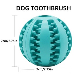Mumoo Bear Treat Dispenser Dog Toy Ball | Interactive Dog Toys for Boredom | Dog Puzzle Toy | Stimulation Toy (Small 7cm/2.75in, Blue, 1 Pack)