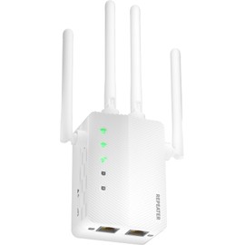 2025 Best WiFi Extender Signal Booster - 10X Plus Rapide Wi-Fi 6 Dual-Band Booster, Covers 15,000 Sq.Ft Long Range | 4 Antennes, Ethernet Port & EasyMesh, Easy Setup, Works with All Routers