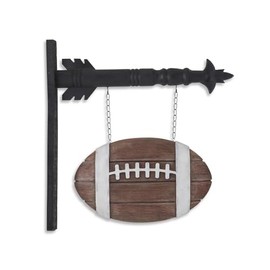 K&K Interiors Football Arrow Replacement, 13-inches Width, Polyresin and Metal, Home Decor and Accessories