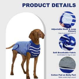 IDOMIK Dog Recovery Suit for Female Spay - Adjustable Anti-Licking Dog Post Surgery Onesie, Male Female Dog Neuter Spay Suits, Soft Abdominal Wound Bandage & E-Collar Cone Alternative