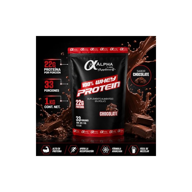 ALPHA LABS SUPPLEMENTS - Alpha Labs 100% Whey Protein 1